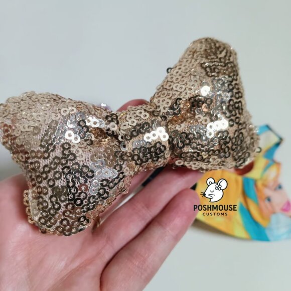 Labubu Disney Princess Belle Inspired Dress with Oversized Sparkle Bow Outfit - Picture 4 of 8